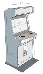 Stand up video game cabinet dimensions